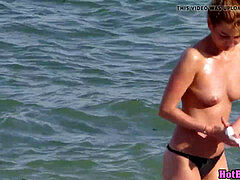 Beach, Latina, Milf, Spy, Voyeur