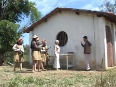 Gros seins, Blonde, Brunette brune, 2 femmes 1 homme, Mexicainne, De plein air, Plan cul à trois, Nénés