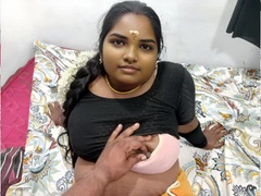 Tamil Wife Moans Loudly in Missionary Position - Big Natural Tits Fucking