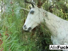 Alixlynx takes on a Unicorn with her tongue and tight pussy