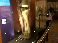 British Babe Emma Evins: A Footjob Fantasy at the Natural History Museum (POV, Amateur, Small Tits, Piercing)