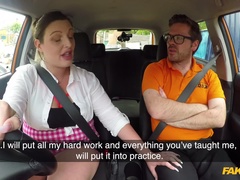 Fake Driving School (FakeHub): Busty curvy learner fucks to orgasm