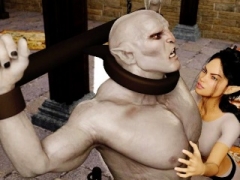 3D Elf Domme Ruined by Angry Orc!
