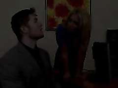Blonde Heather Strips A Guy