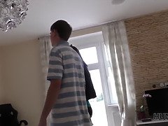 Young couple needs cash but their cuckold husband is against fucking her in POV