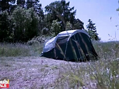 Cheating Girlfriend's Naughty Camping Trip: Anal & Facial Fun with Best Friend & Big Cock