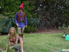 Lawn gnome shagging huge jugs mom