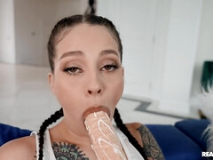 Blowjob, Brunette, Dick, Doggystyle, Hardcore, Pussy, Tattoo