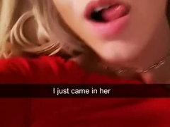 Hotwife Gf Sends Snapchat to her Beau while she Gets Plumbed