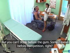 Fit nurse sucks and fucks body builder