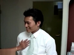 Hot Japanese Straight Gay for Pay by His Boss