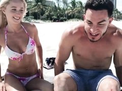 Amateur, Playa, Bikini, Semen en la boca, Corridas, Afeitado, Adolescente, Tetas