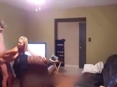 Wife fucks pizza delivery guy on a dare