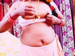 Seductive Indian wife in saree cheats on husband with friend; spicy Telugu dirty talk