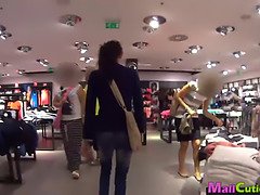 MallCuties - Amateur girl sucks a stranger in a shop