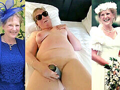 Revealing British MILF Charity indulges in solo play with big dildo