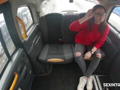 Blowjob, Brunette, Car, Dick, Facial, Handjob, Hd, Redhead