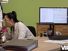 Blowjob, Brunette, Glasses, Hardcore, Hd, Money, Office, Teen