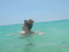 Amateur, Plage, Doigter, Petite amie, Orgasme, De plein air, Pov