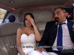 Random passerby scores luxurious bride in the wedding limo