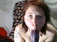 Streamate, goth cam girl, bad dragon dildo