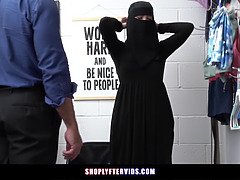 Sexy Teen Hides Stolen Underwear Under Her Hijab