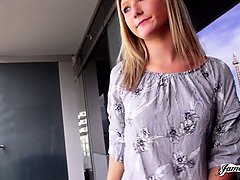 April Aniston enjoys rough anal pounding by James Deen & takes a facial