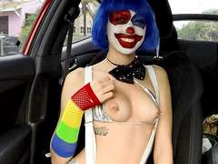 Hitchhiker teen clown Mikayla Mico boned