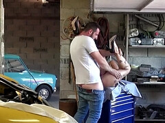 Busty bombshell has awesome sex with the mechanic