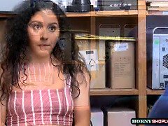 Beautiful teen latina shoplifter gets banged
