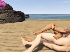 Playa, Bikini, Francés, Juegos, Seducido