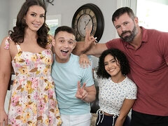 Family Swap featuring Dani Diaz and Mandy Waters's big cock scene