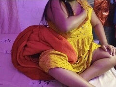 Desirable Indian Bhabhi attempts steamy cam show, teasing with nipple slips