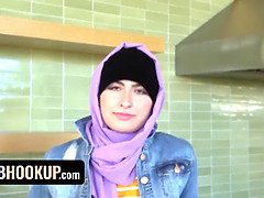 Angeline Red's hijab hookup: Donnie Rock gets to cum inside her while she gets clothed