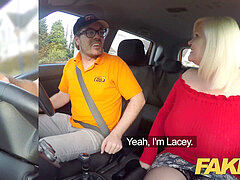 Fake Driving School Busty mature mummy deep-throats and pokes lucky instructor