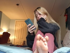 Blonde, Celebrity, College, Feet, Female, Femdom, Pov, Solo