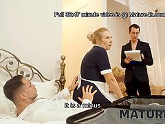 Hot Russian MILF maid service with over 50 stars