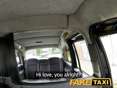 British milf with massive tits and slippery pussy takes a fake taxi ride