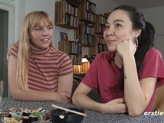 Amateur Lesbian Babes Play With the Magic Wand - Lesbian porn interview