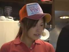 Censored Sexually harassed Japanese waitress