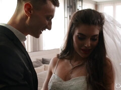 Gorgeous bride Stefany Kyler crazy porn scene