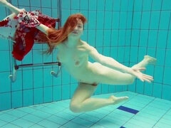 Hot Euro babes put on a sexy underwater show, stripping naked and teasing each other!