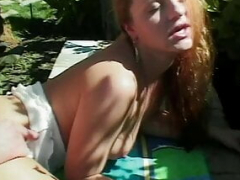 American, Anal, Big cock, Blonde, Blowjob, Cum in mouth, Facial, Outdoor